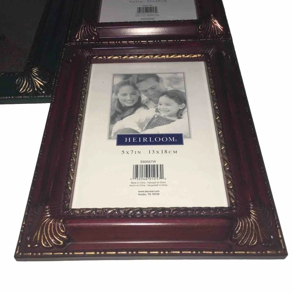 Vintage Ornate Photo Picture Frame Red Burgundy Gold Tassels Victorian 5